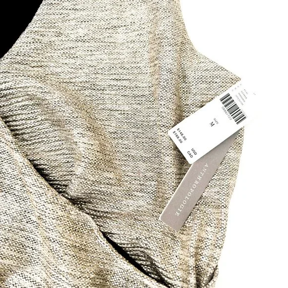 NWT anthropologie gold metallic midi dress w/comfy liner - Picture 10 of 10